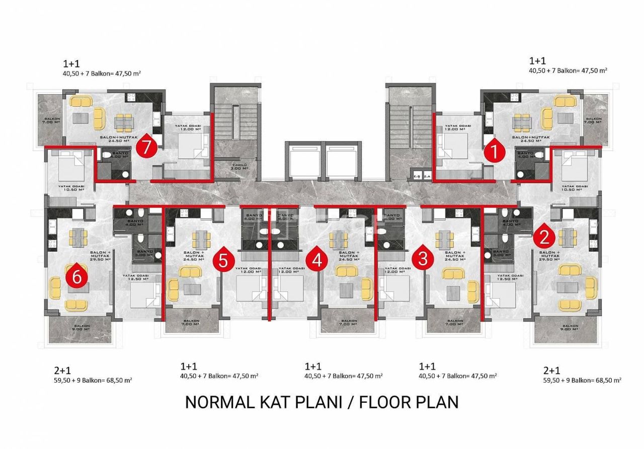 Apartment in Alanya, Türkei, 90 m² - Foto 17