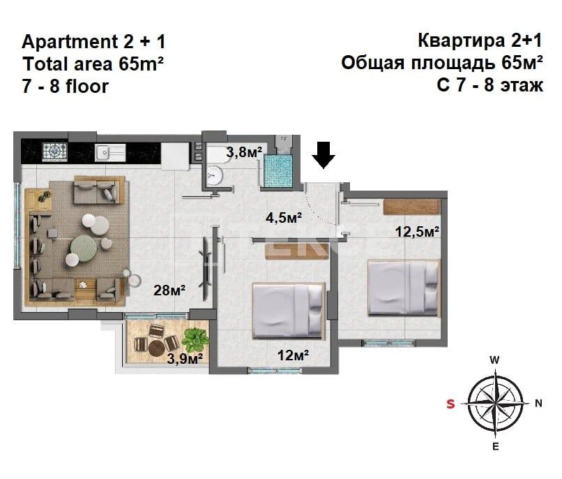 Penthouse in Alanya, Türkei, 135 m² - Foto 17