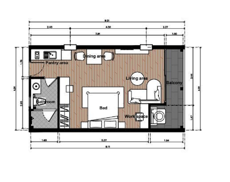 Estudio en Phuket, Tailandia, 43 m² - imagen 11
