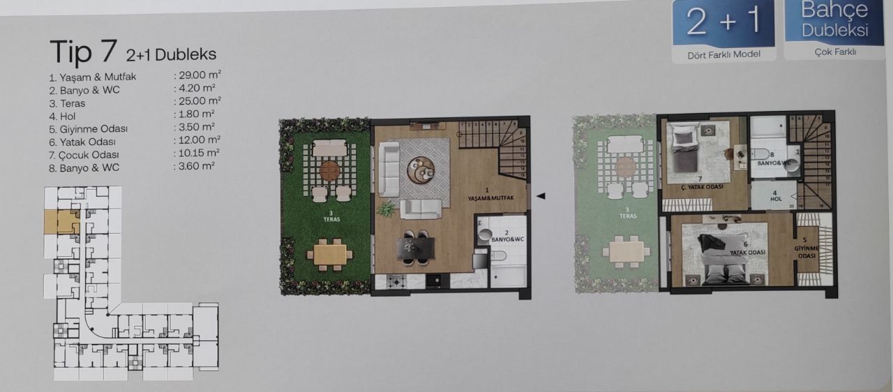 Wohnung in Mersin, Türkei, 46 m² - Foto 11