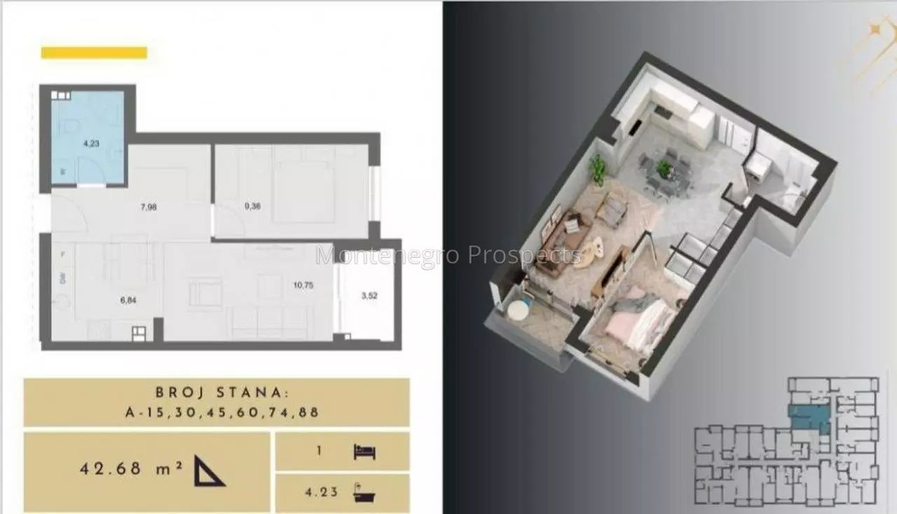 Appartement à Budva, Monténégro, 43 m² - image 6