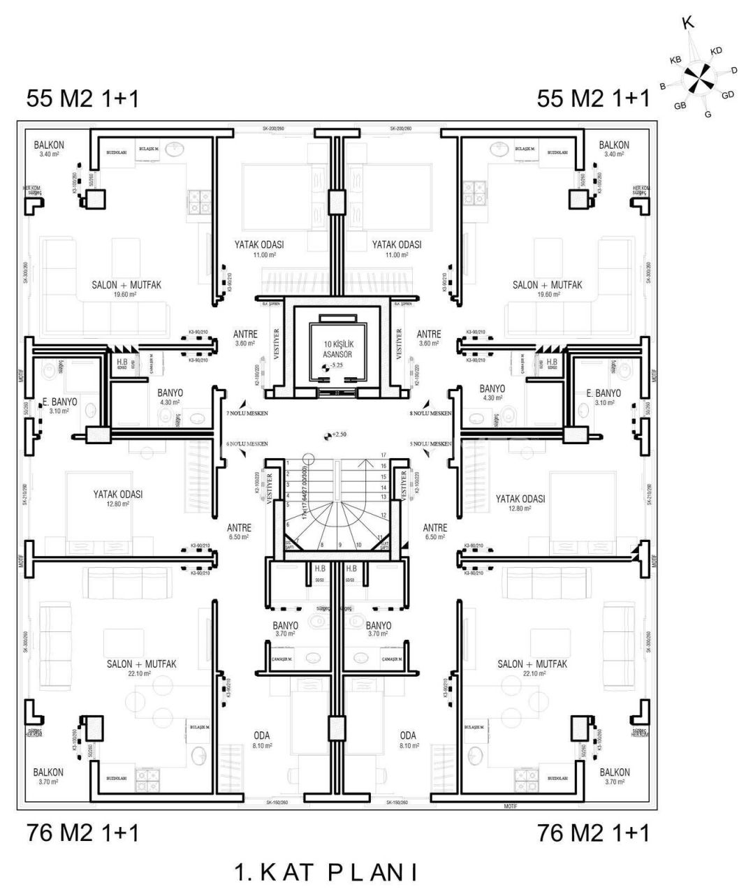 Apartamento en Antalya, Turquia, 55 m² - imagen 19