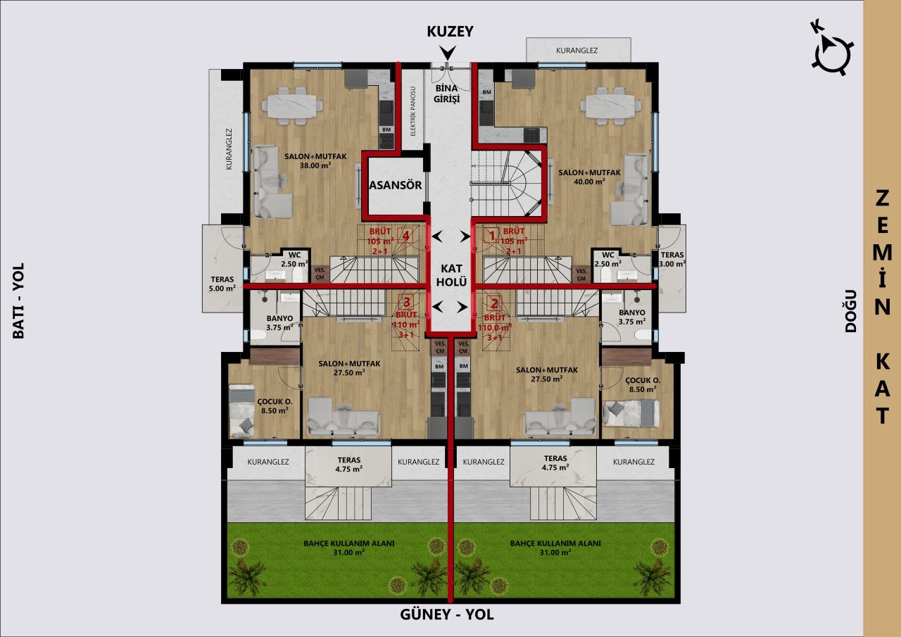 Appartamento a Antalya, Turchia, 70 m² - foto 4