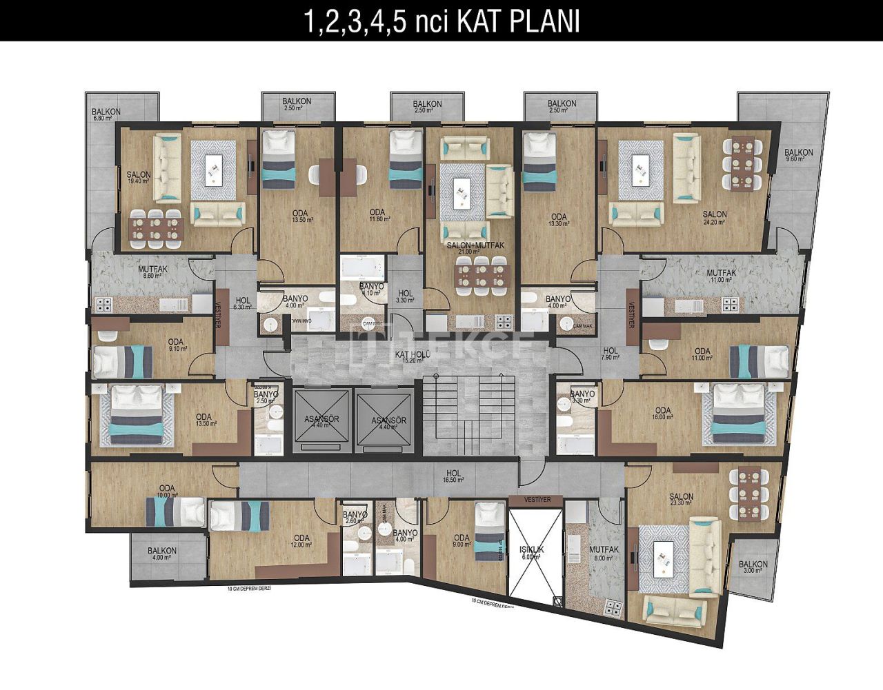 Appartement Karşıyaka, Turquie, 55 m² - image 11