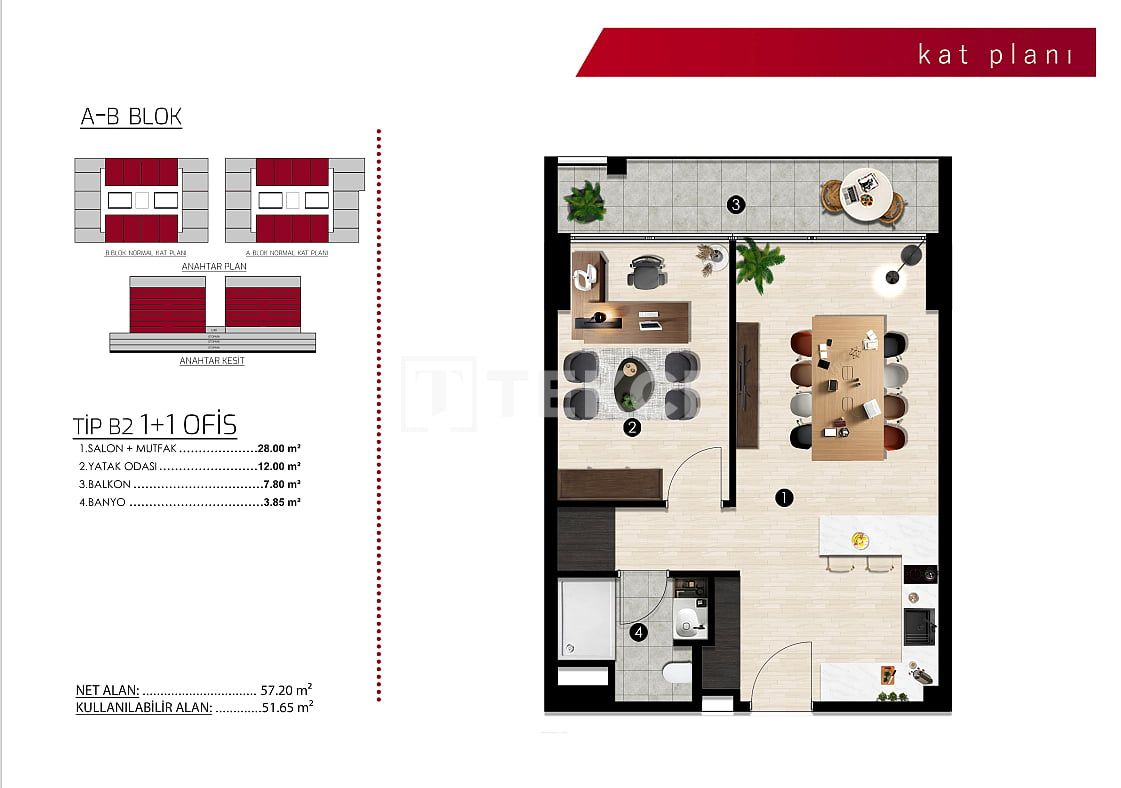 Oficina Nilüfer, Turquia, 75 m² - imagen 17