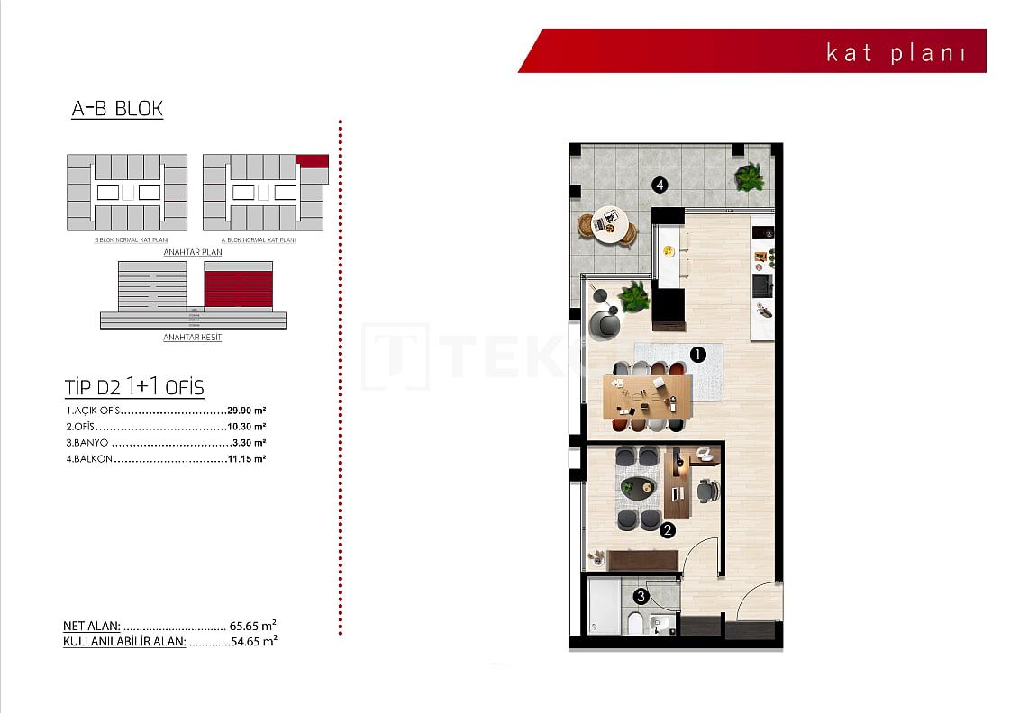 Oficina Nilüfer, Turquia, 75 m² - imagen 19