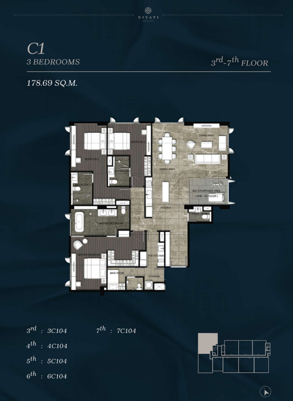 Appartamenti a Bangkok, Thailandia, 178.69 m² - foto 2