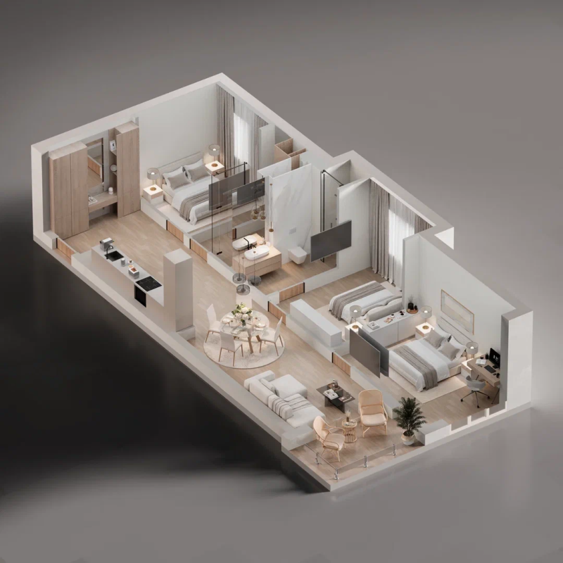 Wohnung in Becici, Montenegro, 85 m² - Foto 1