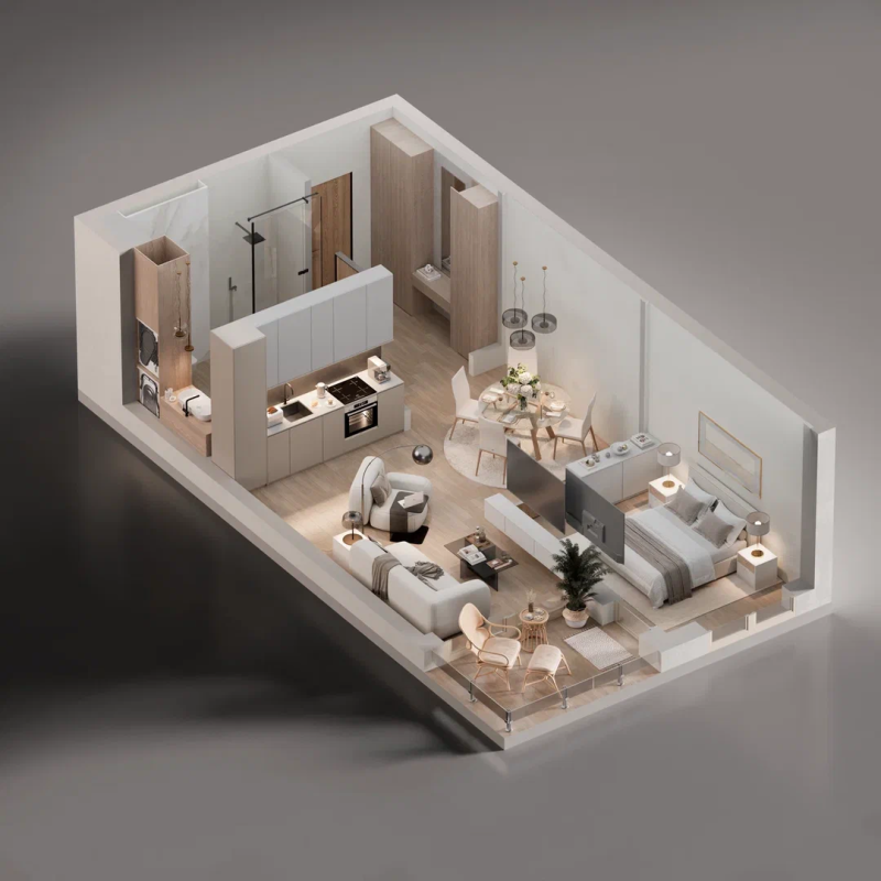 Appartement à Becici, Monténégro, 52 m² - image 1