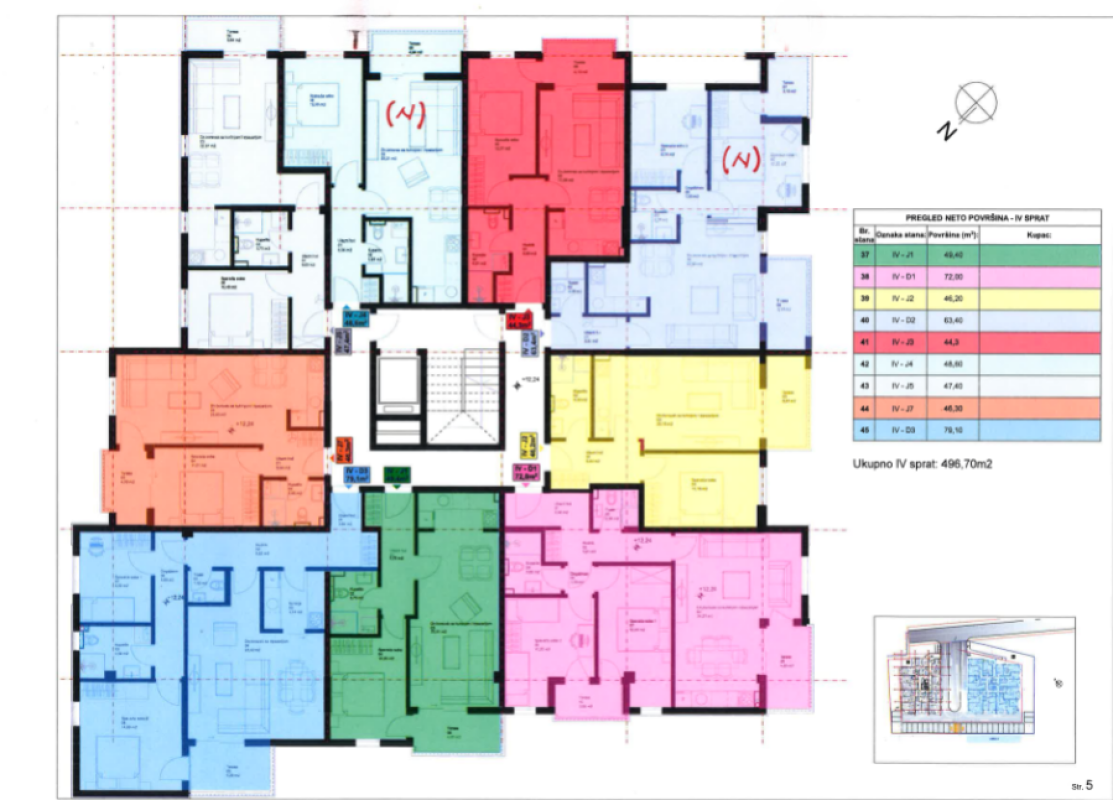 Wohnung in Susanj, Montenegro, 44 m² - Foto 3