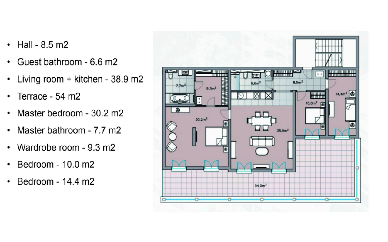 Appartamento a Đenovići, Montenegro, 158 m² - foto 3