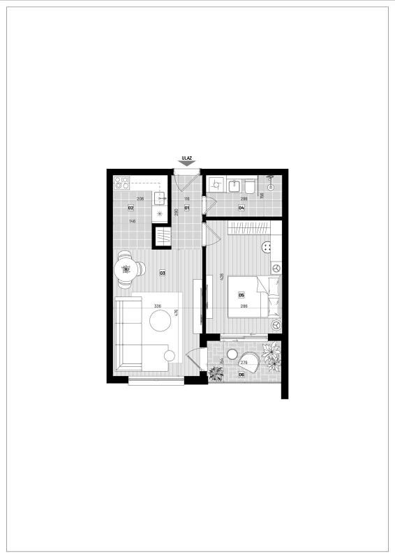 Appartamento a Susanj, Montenegro, 71 m² - foto 6