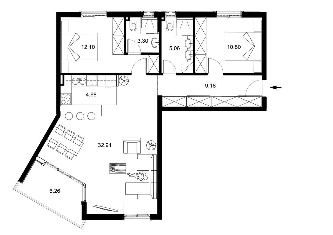 Flat in Becici, Montenegro, 85 m² - picture 6