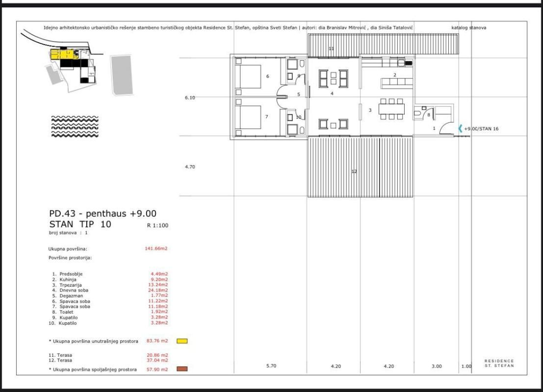 Flat in Sveti Stefan, Montenegro, 141 m² - picture 10