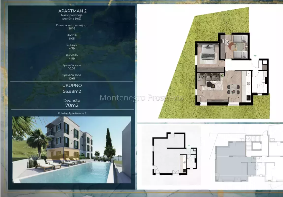 Appartement à Tivat, Monténégro, 60 m² - image 3