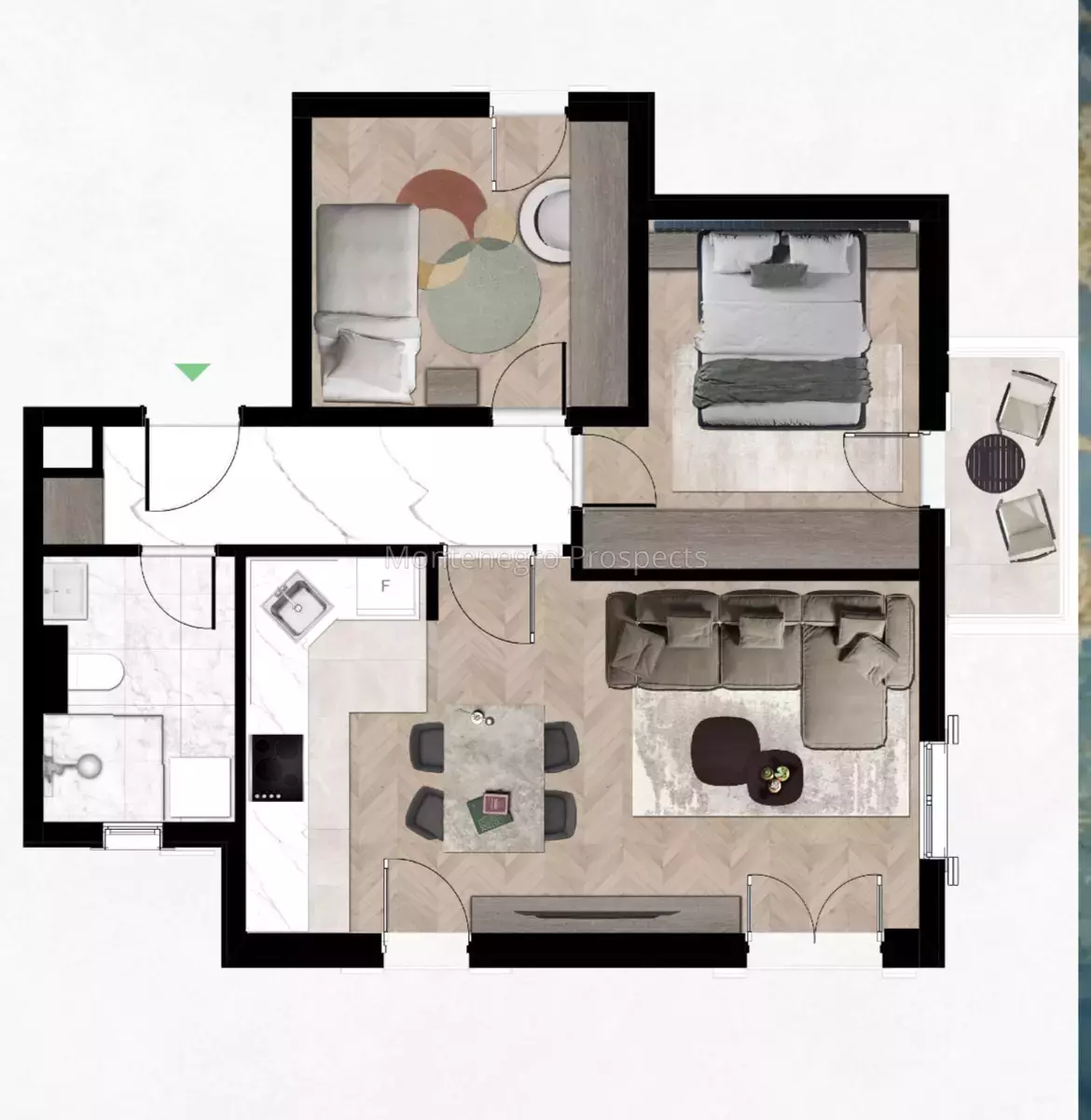 Appartement à Tivat, Monténégro, 60 m² - image 5