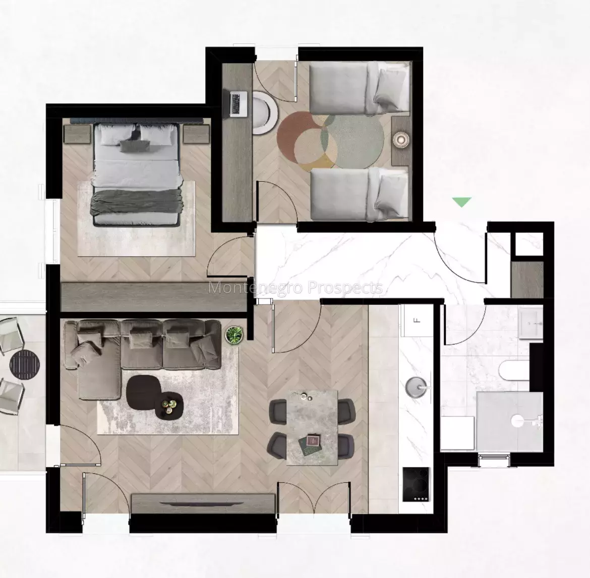 Appartement à Tivat, Monténégro, 60 m² - image 6