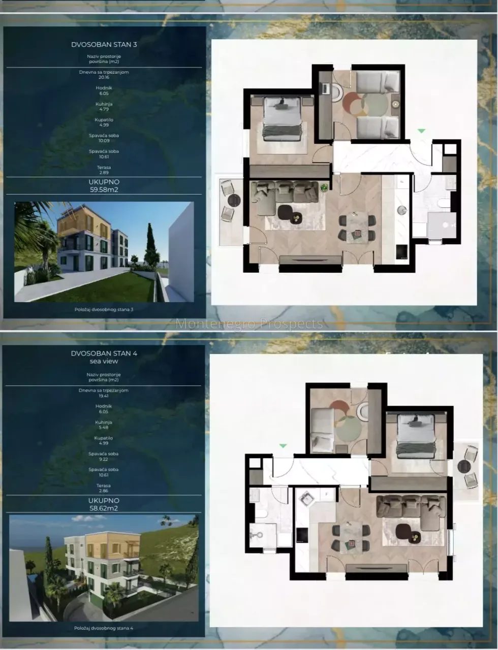 Appartement à Tivat, Monténégro, 60 m² - image 7