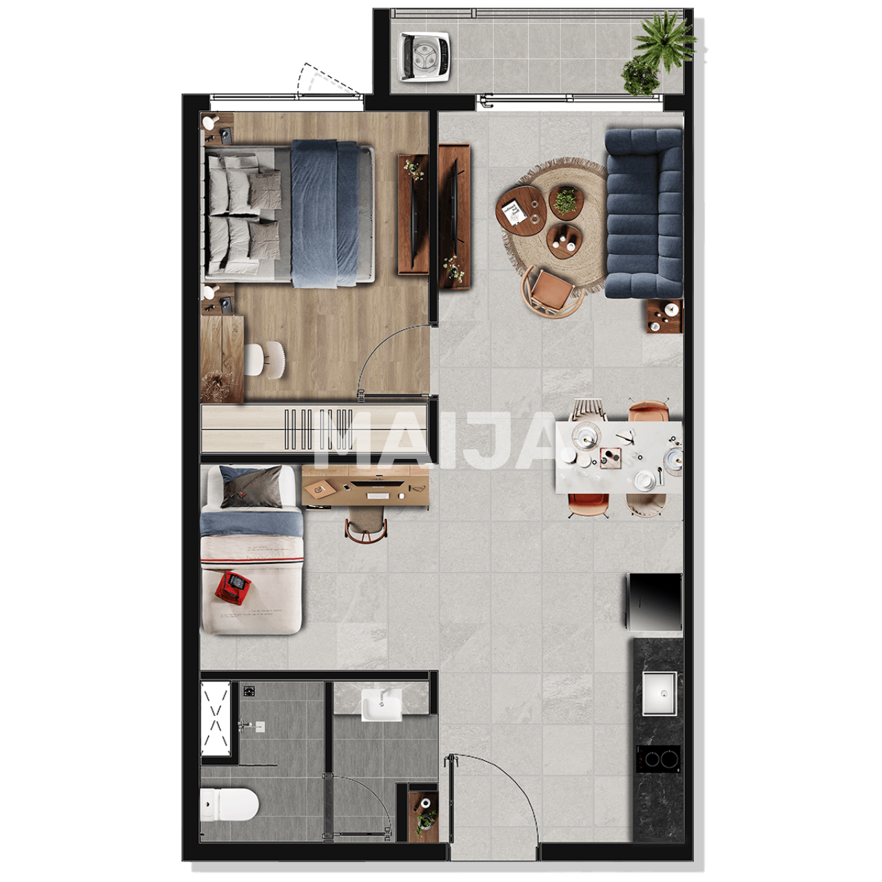 Appartamenti Binh Duong, Vietnam, 51 m² - foto 2