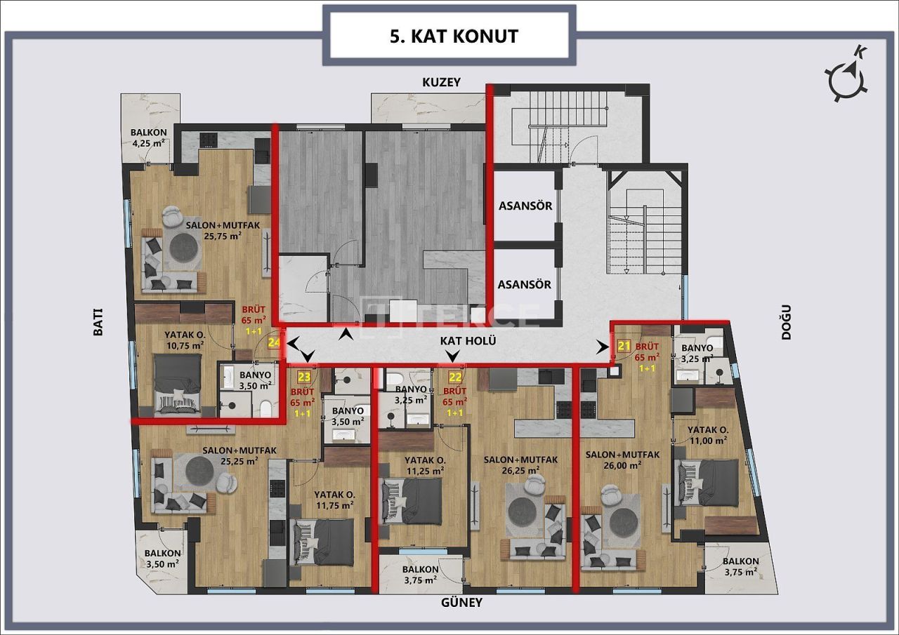 Appartement à Antalya, Turquie, 65 m² - image 11