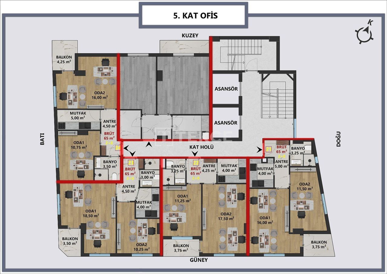 Appartement à Antalya, Turquie, 65 m² - image 12