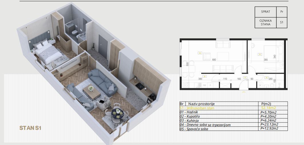 Apartment in Budva, Montenegro, 52.18 m² - Foto 5