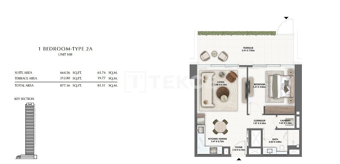 Apartment in Dubai, VAE, 122 m² - Foto 12
