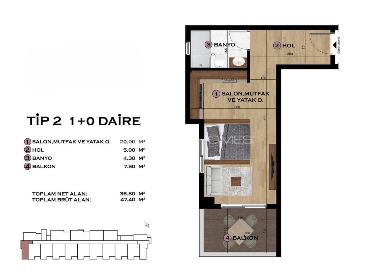 Apartamento Erdemli, Turquia, 45 m² - imagen 19