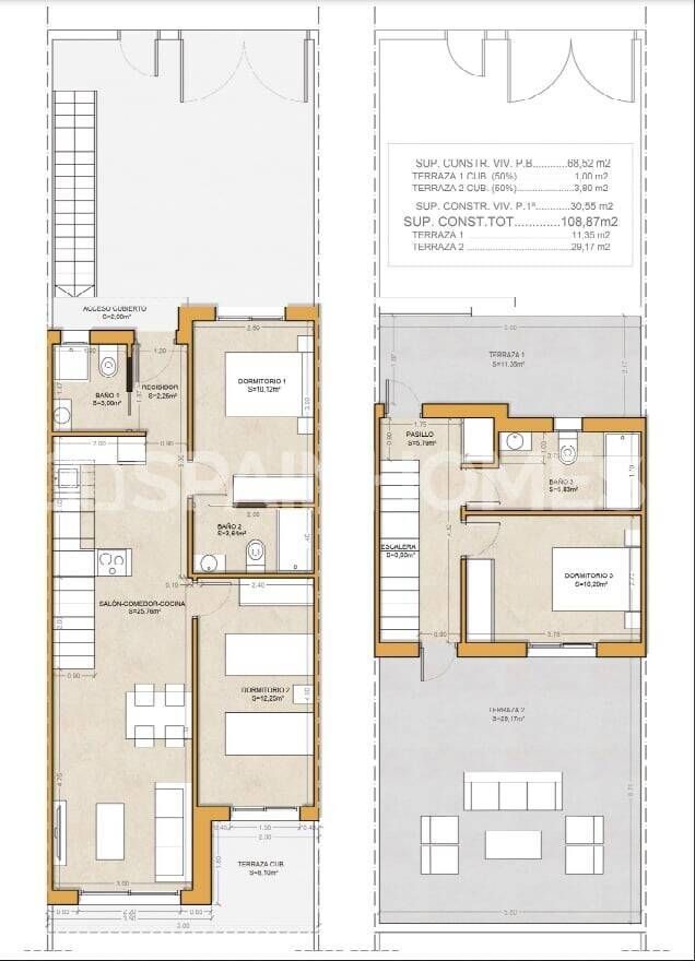 Bungalow a Pilar de la Horadada, Spagna, 71 m² - foto 9