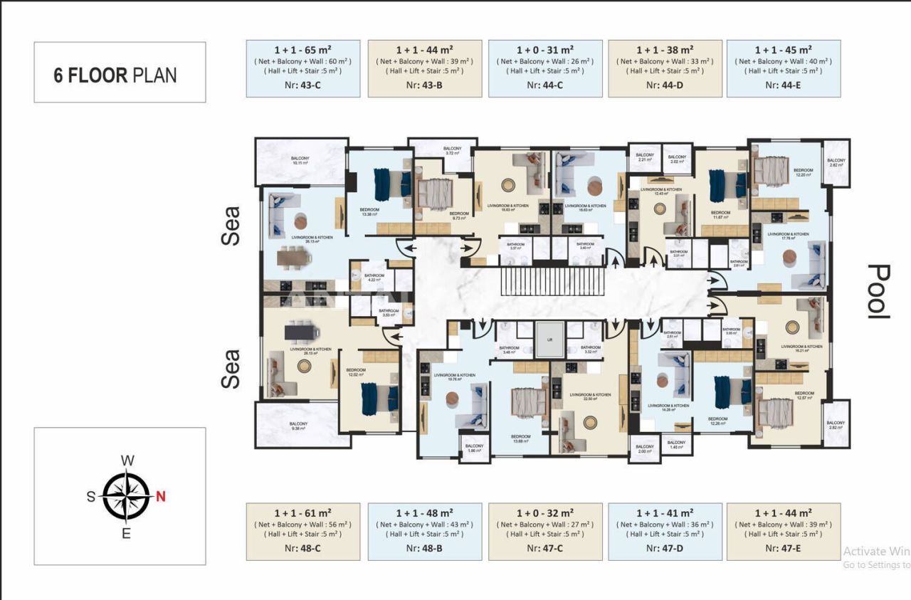 Apartamento en Alanya, Turquia, 65 m² - imagen 14