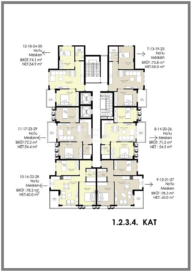 Attico a Alanya, Turchia, 133 m² - foto 18