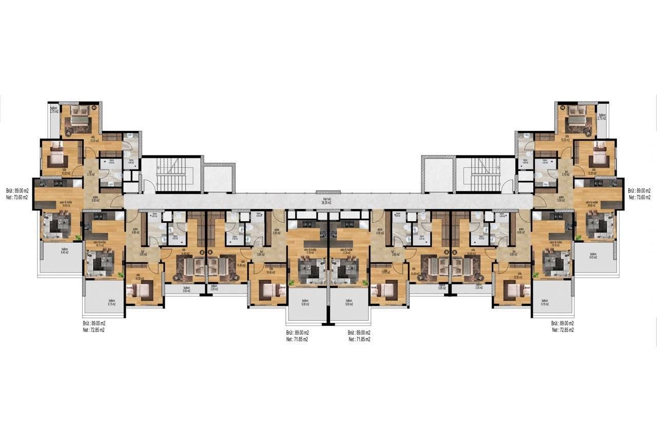 Piso en Mersin, Turquia, 64 m² - imagen 5