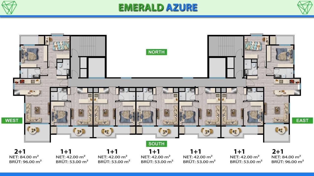 Wohnung in Mersin, Türkei, 96 m² - Foto 6