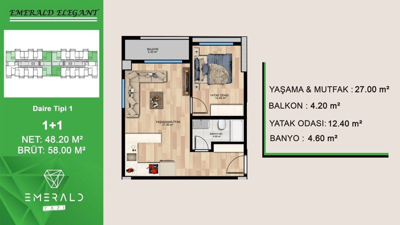 Flat in Mersin, Turkey, 90 m² - picture 7