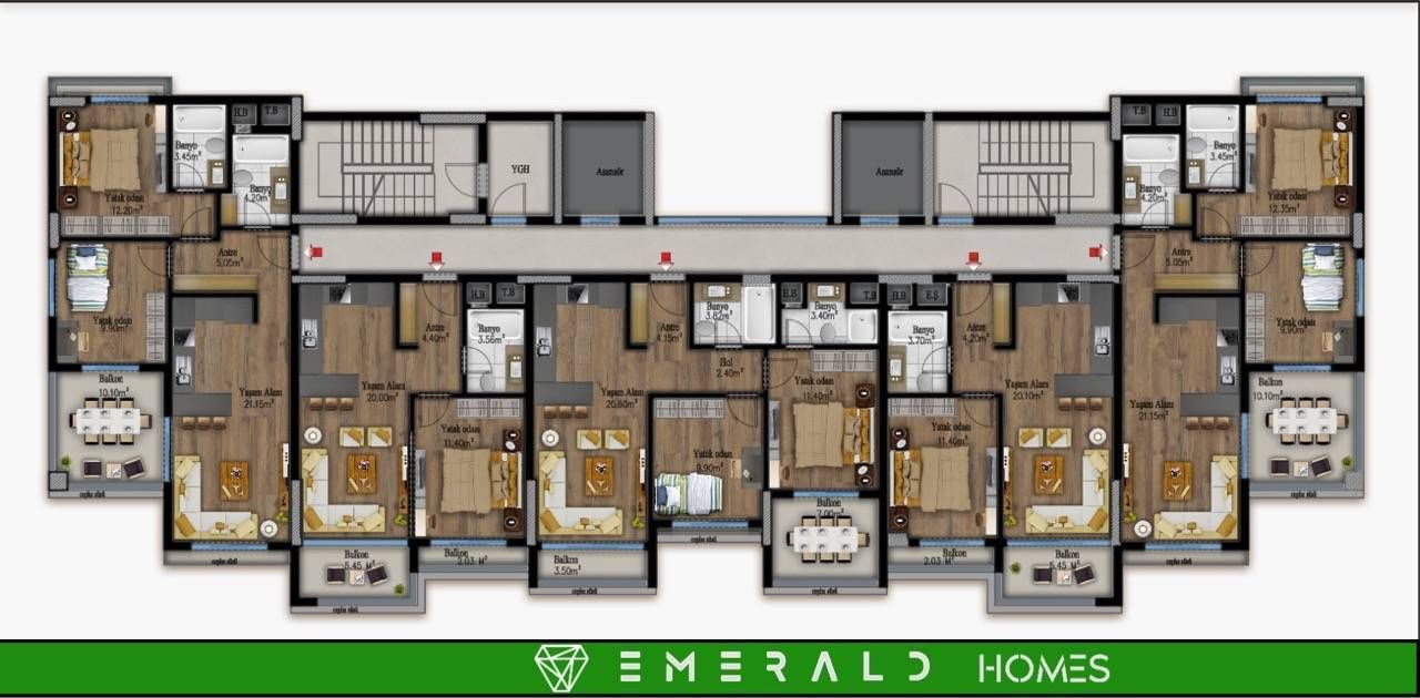 Wohnung in Mersin, Türkei, 70 m² - Foto 8