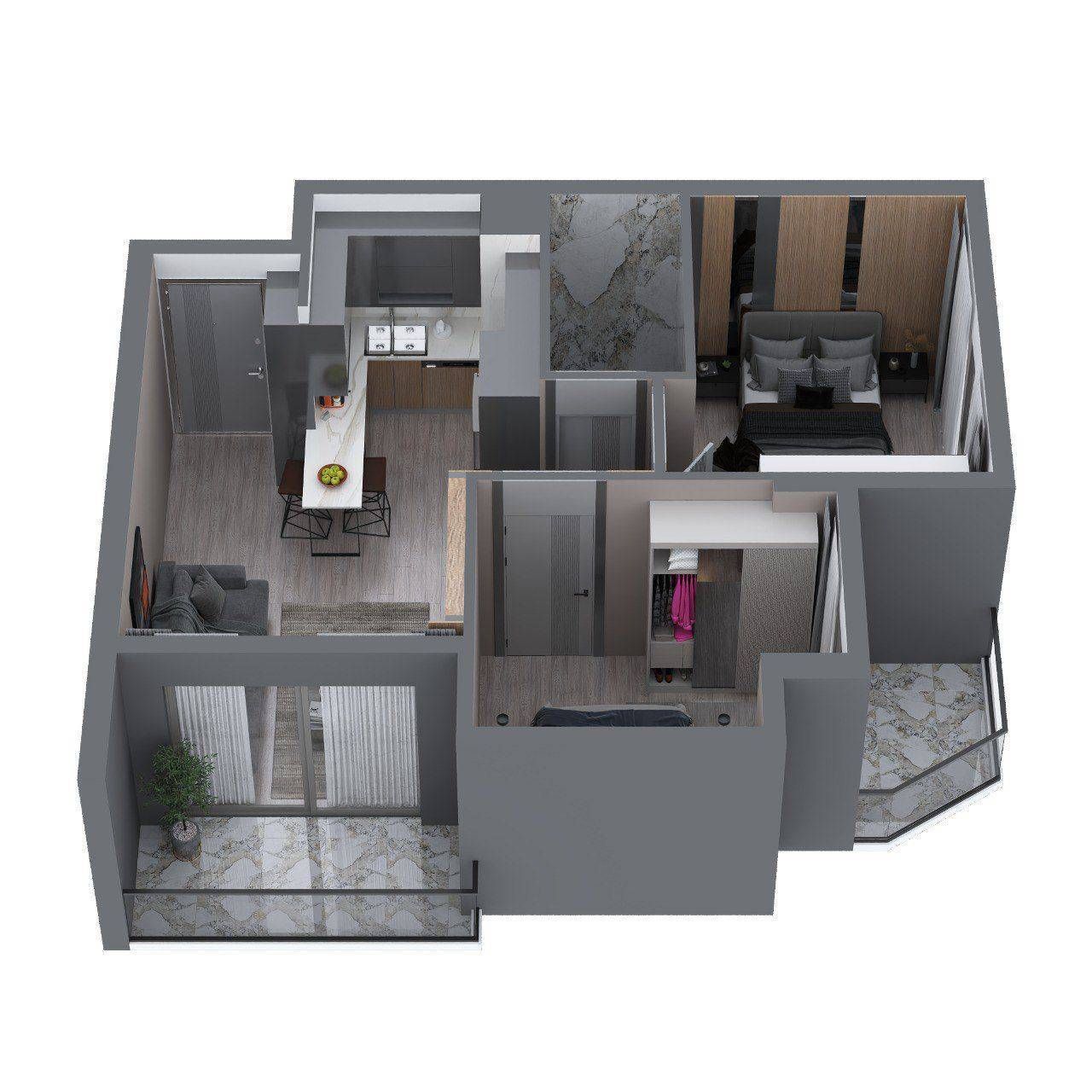 Appartement à Mersin, Turquie, 70 m² - image 9