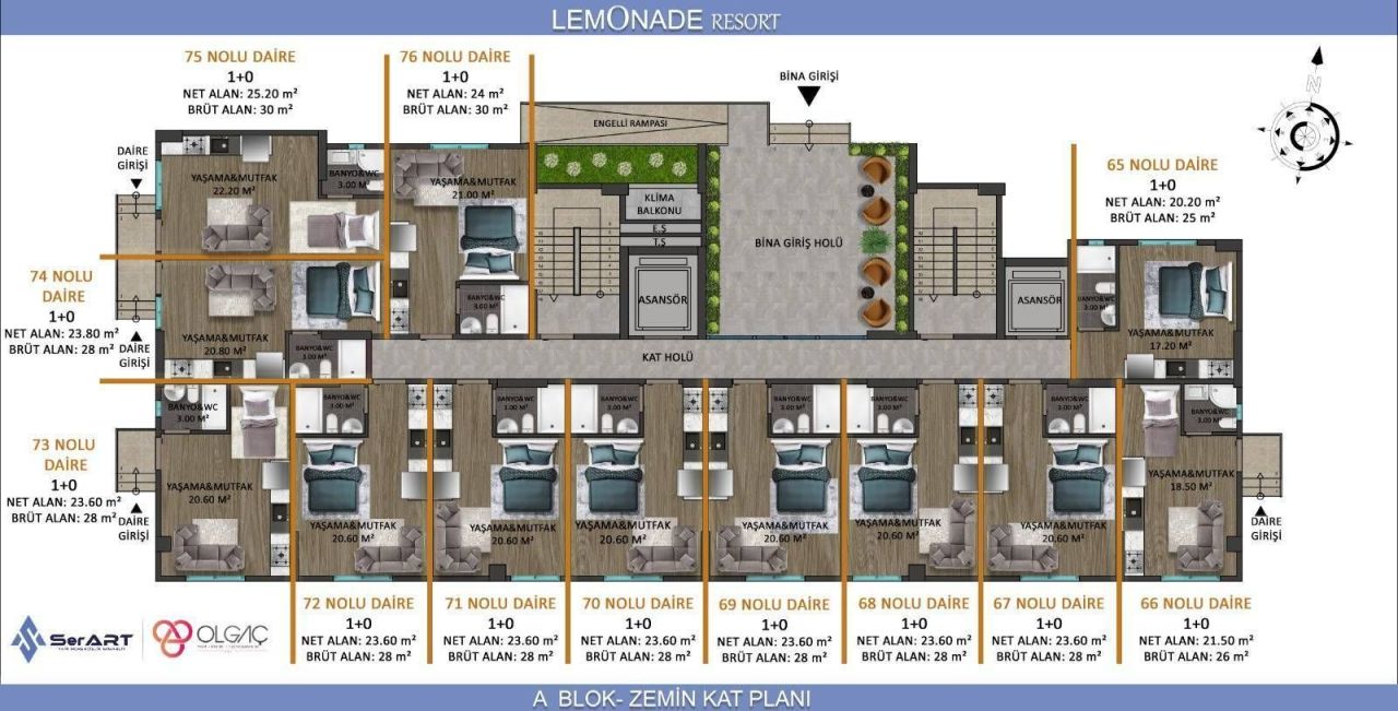 Flat in Mersin, Turkey, 49 m² - picture 9
