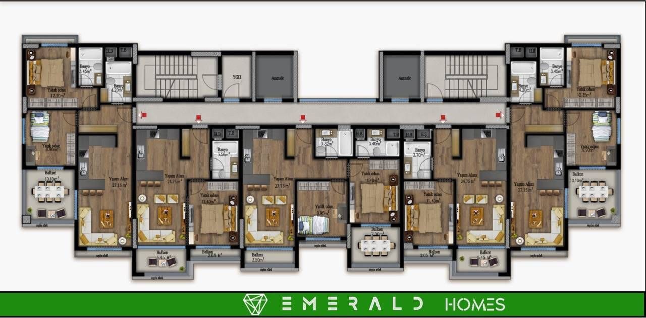 Wohnung in Mersin, Türkei, 70 m² - Foto 10