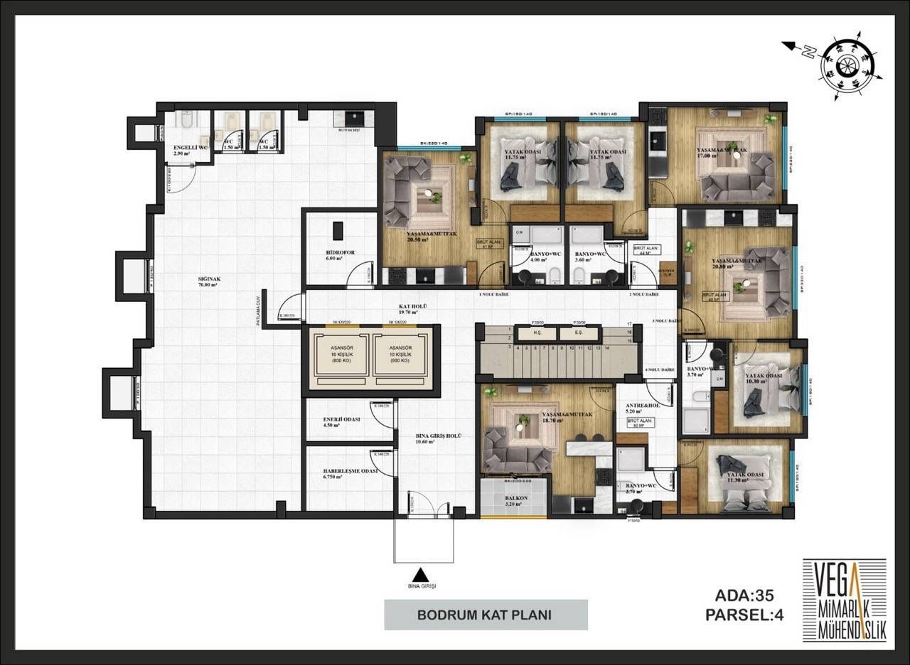 Appartamento a Mersin, Turchia, 52 m² - foto 15