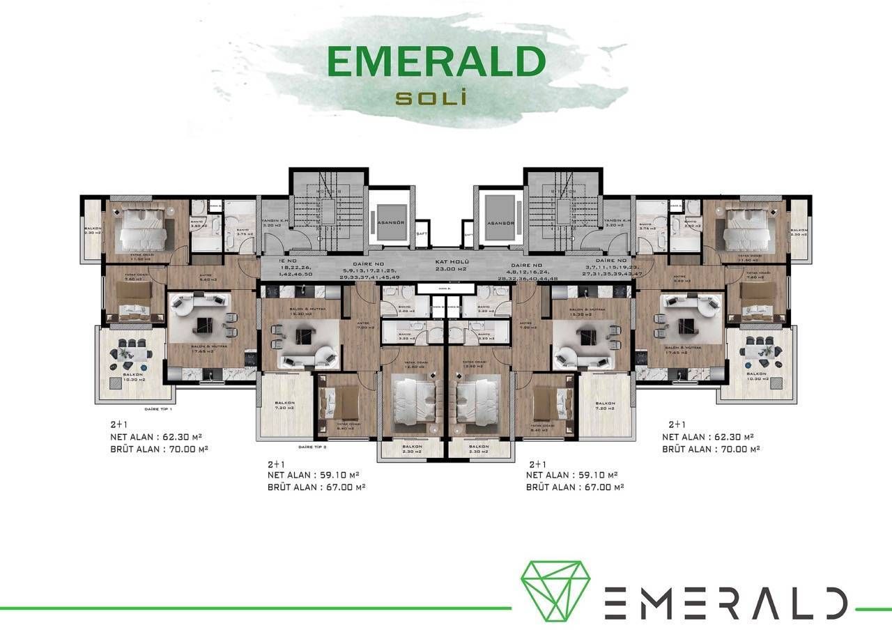 Appartement à Mersin, Turquie, 70 m² - image 16