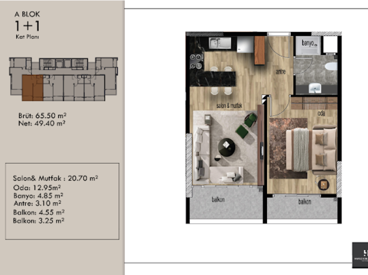 Flat in Mersin, Turkey, 65 m² - picture 18