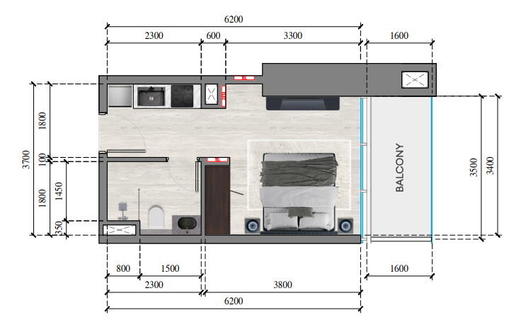 Estudio en Dubái, EAU, 30 m² - imagen 12