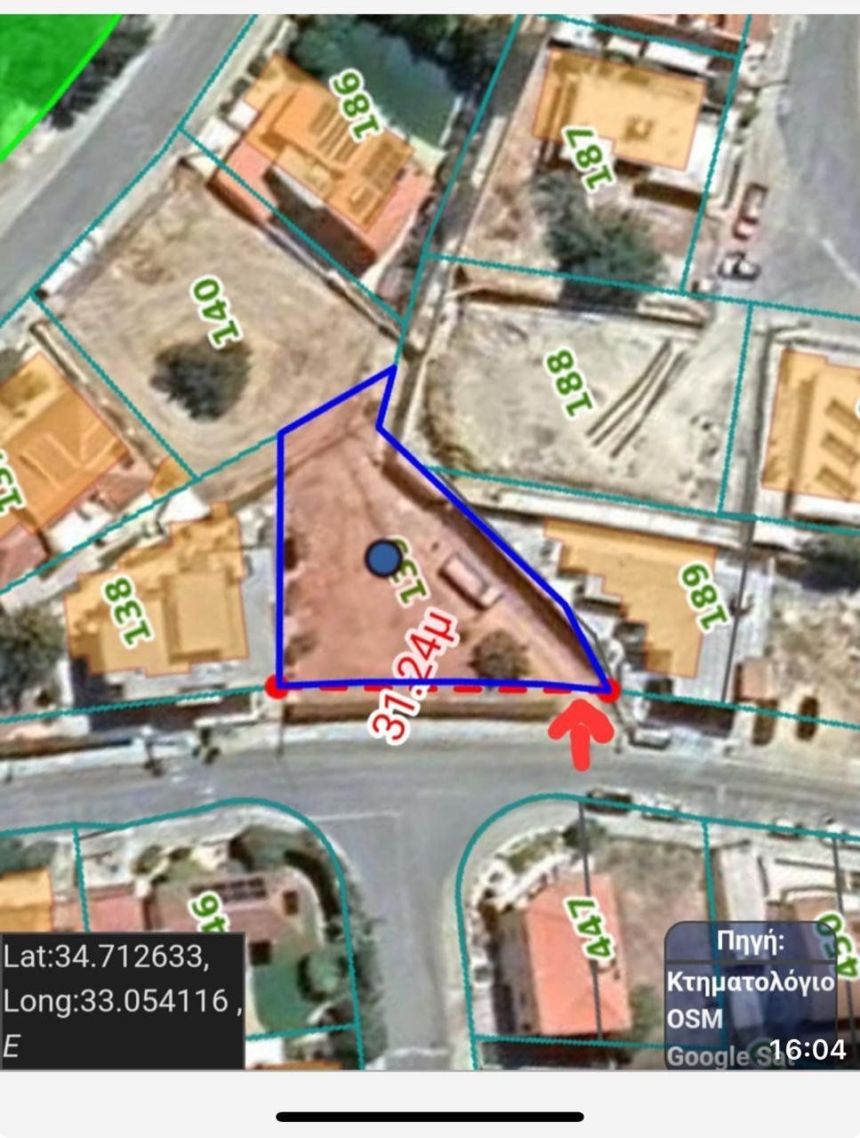 Terrain à Agios Athanasios, Chypre, 544 m² - image 1
