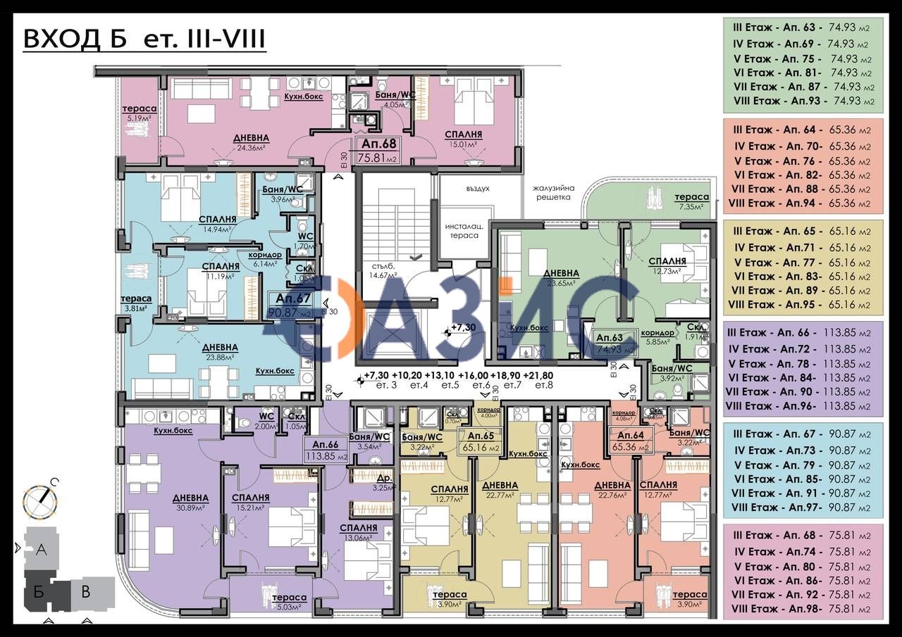 Apartment in Burgas, Bulgarien, 75.8 m² - Foto 17