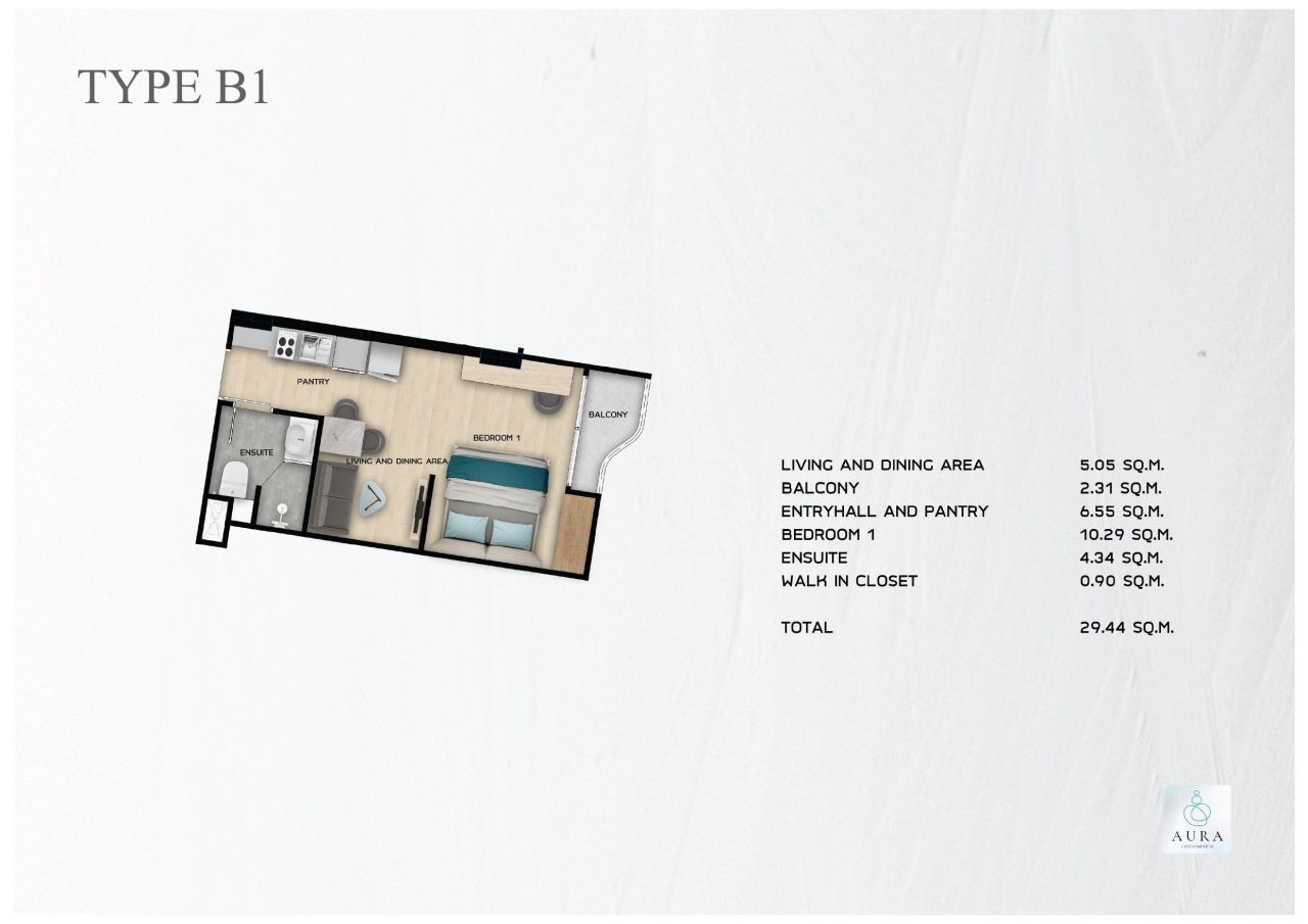 Flat on Phuket Island, Thailand, 29.44 m² - picture 2