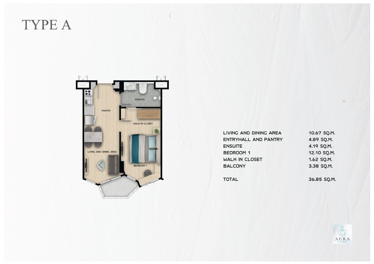 Flat on Phuket Island, Thailand, 36.85 m² - picture 2