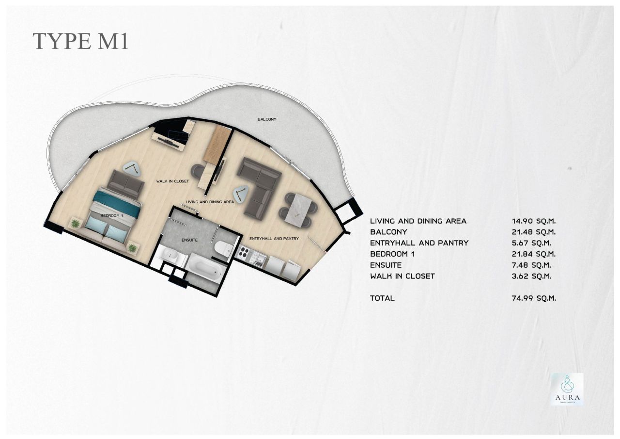 Appartement sur l'île de Phuket, Thaïlande, 74.99 m² - image 2