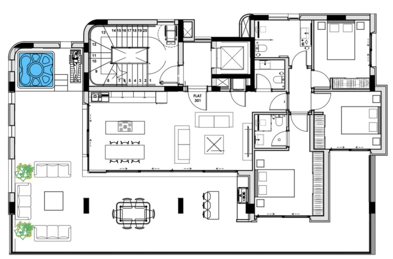 Attico a Limassol, Cipro, 142 m² - foto 12