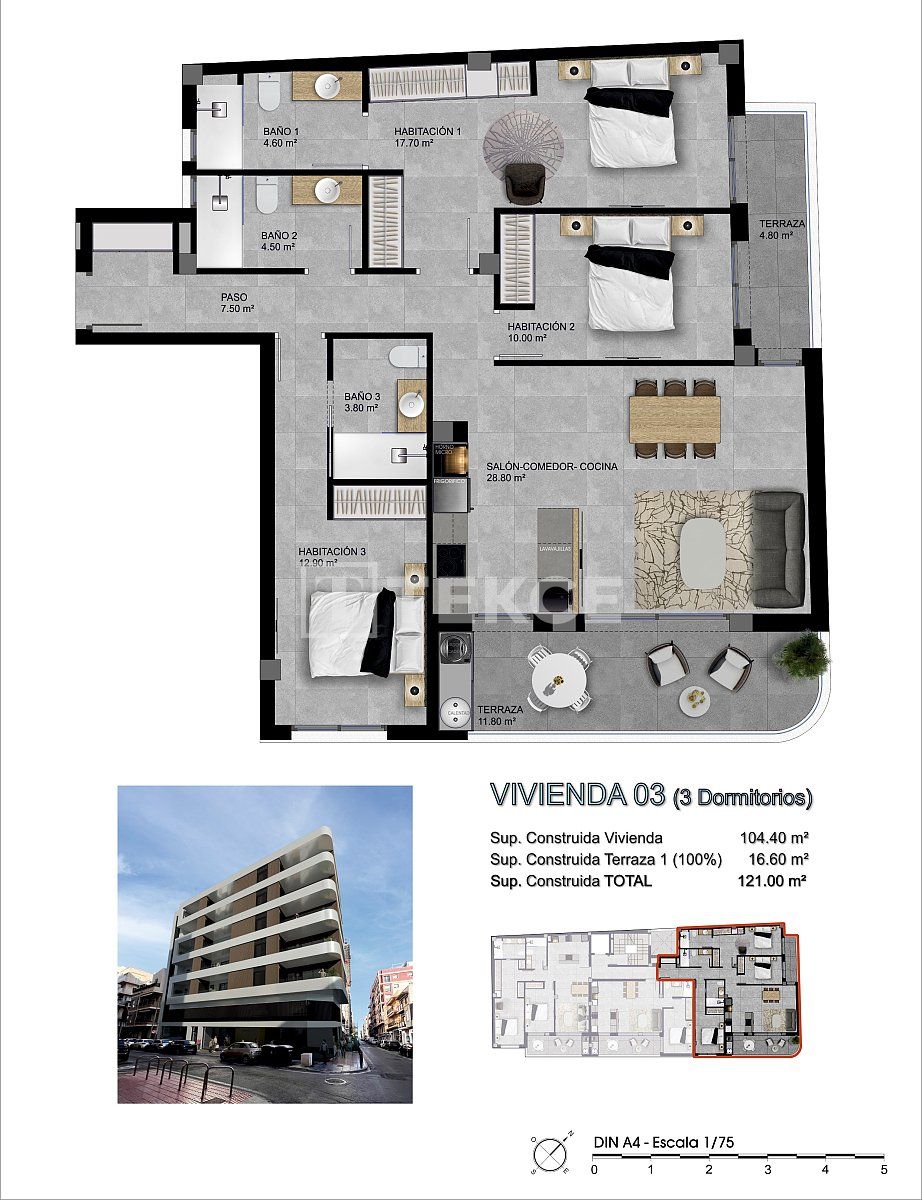 Penthouse in Santa Pola, Spanien, 83 m² - Foto 17