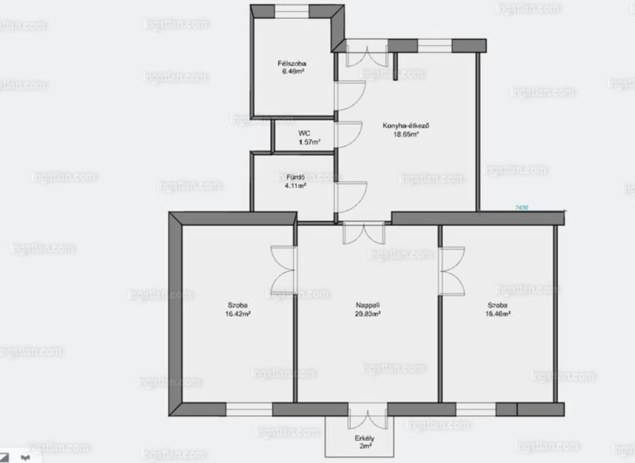Wohnung in Budapest, Ungarn, 85 m² - Foto 7